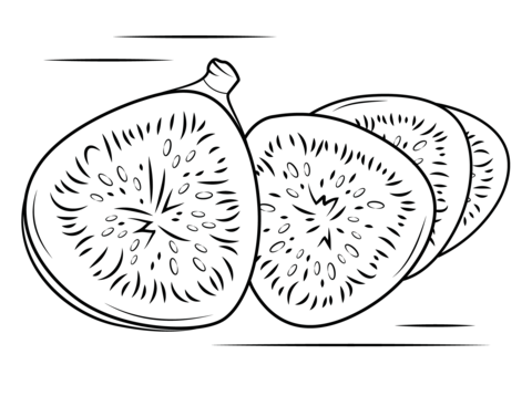 Fig Fruit Coloring Page